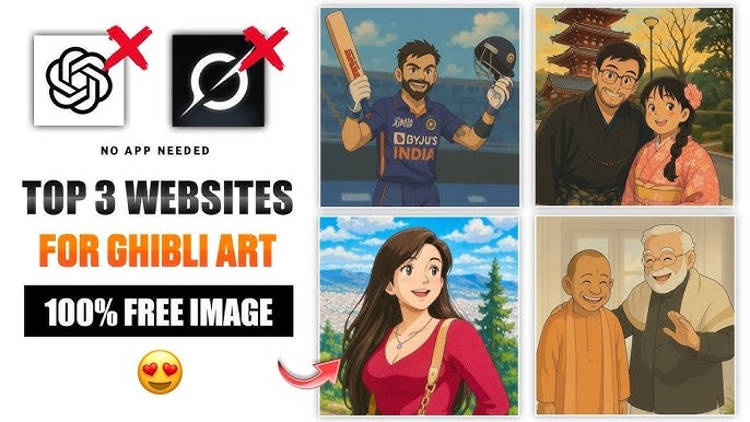 Top 3 Free Website for Ghibli AI Image Generator